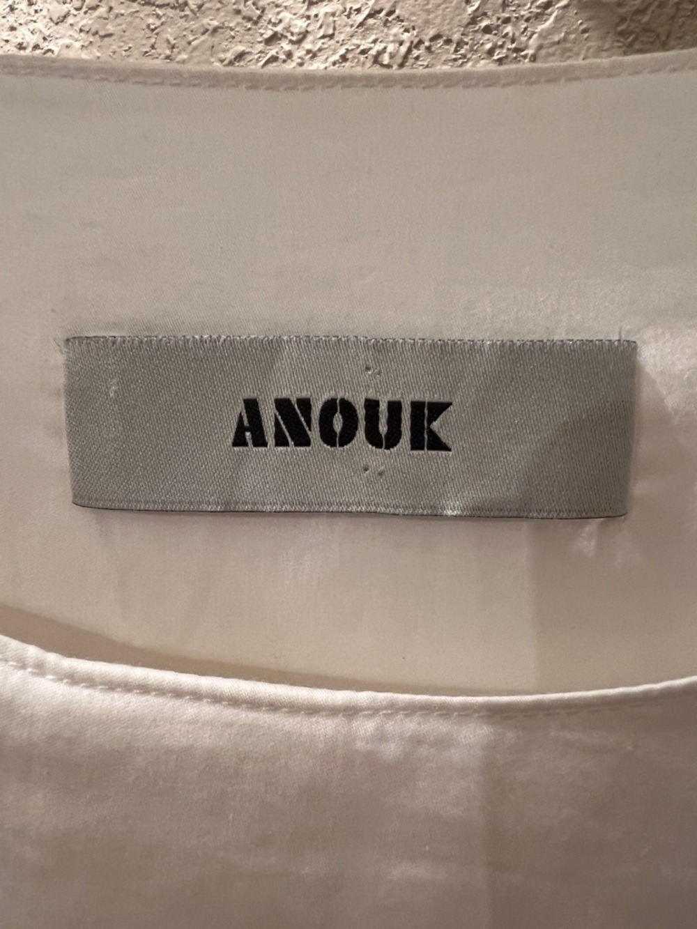 ANOUK White Cotton Peplum Bell Sleeve Dress Size S Boutique - EUC - Picture 2 of 8